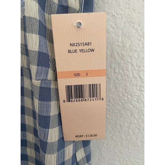 NWT Nanette Lepore Gingham sleeveless Layered Maxi Dress Sie 2 - Picture 3 of 5